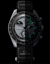 Omega Speedmaster Moonswatch greyBlack with black belt