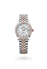 Rolex Datejust Woman Oyster, 31 mm, Oystersteel, Everose gold and diamonds (Automatic) ZR QUALITY