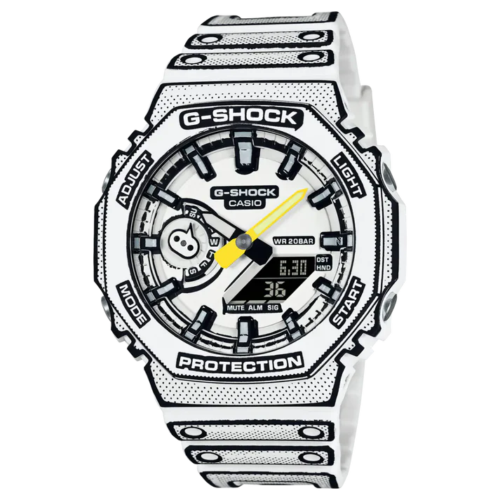 GShock-GA-2100MNG (Analog Digital Watch) - White