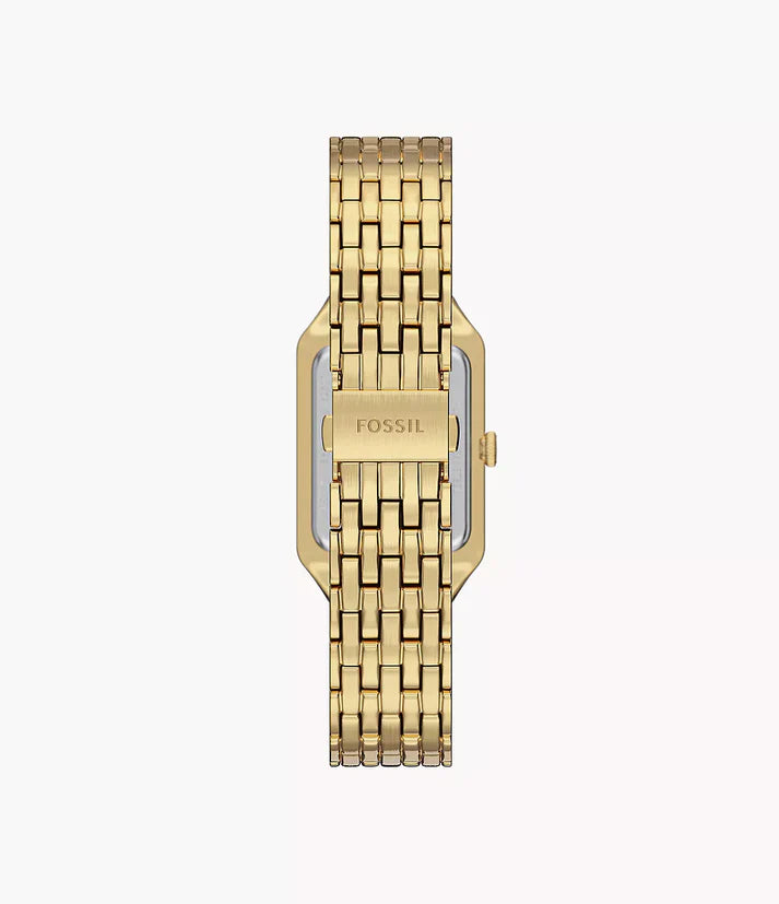 Fossil-Rectangle-Two Tone Gold-White
